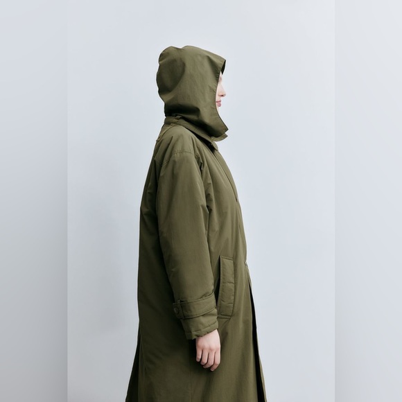 NWT Zara Oversized Quilted Jacket with Hood - Picture 8 of 16